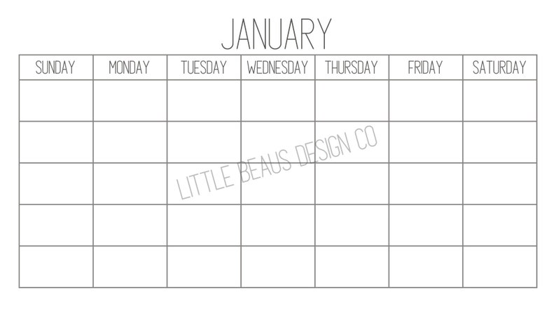 Basic 12 Month Printable Calendar - Il 794xN.4217760532 Gvjd 