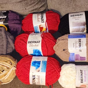 Bernat Yarn Assortment – Brights, Blanket Big, Velvet Plus