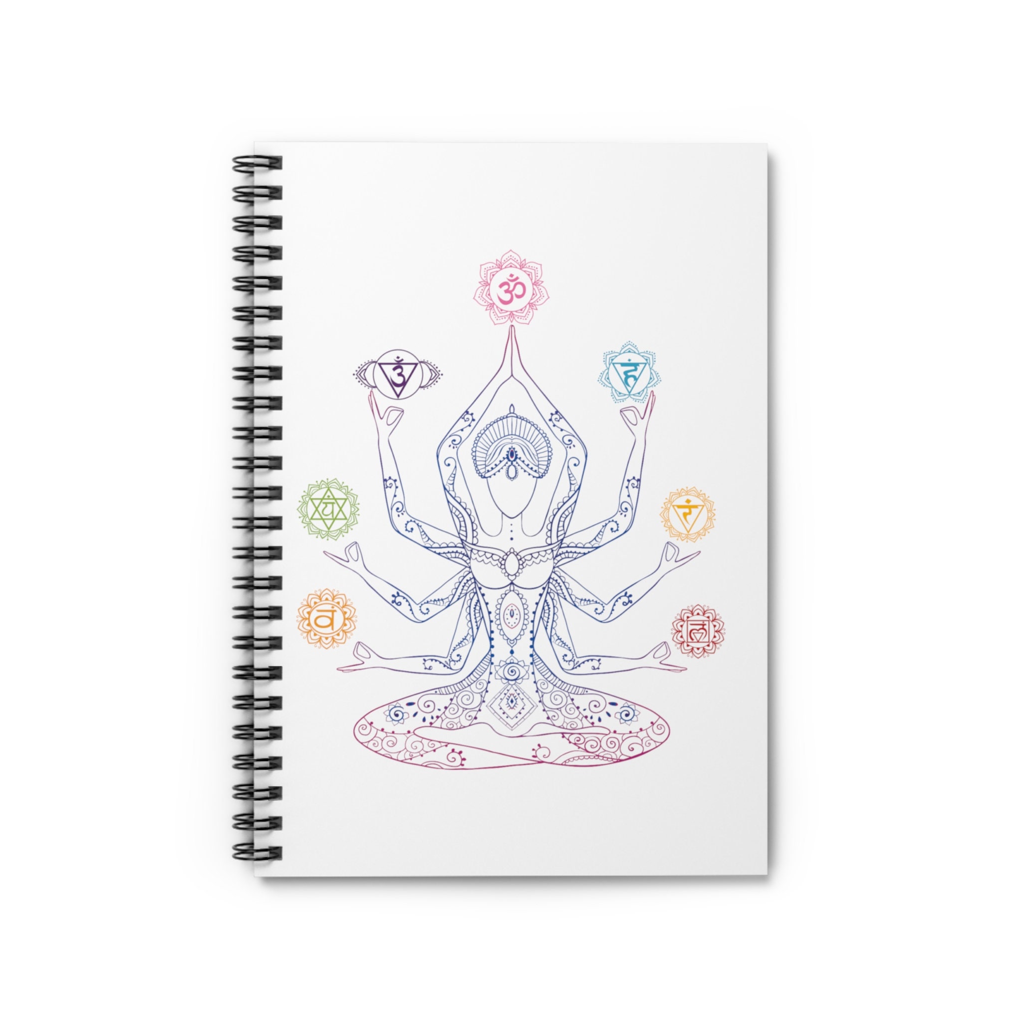 7 Chakra Leather Journal - Chakra Stones Meditation Manifestation Yoga ...