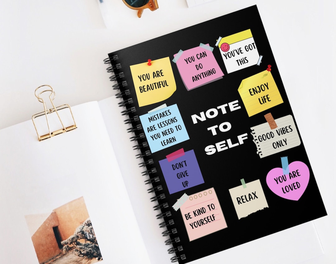 Positive Affirmations Spiral Notebook - Ruled Line "note to Self" - Etsy