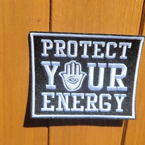 Protect your energy hamsa patch for denim jacket 3.5&quot; FREE SHIPPING