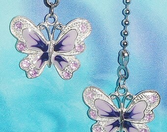 Blue Monarch Butterfly Ceiling Fan Pull Or Light Pull Chain