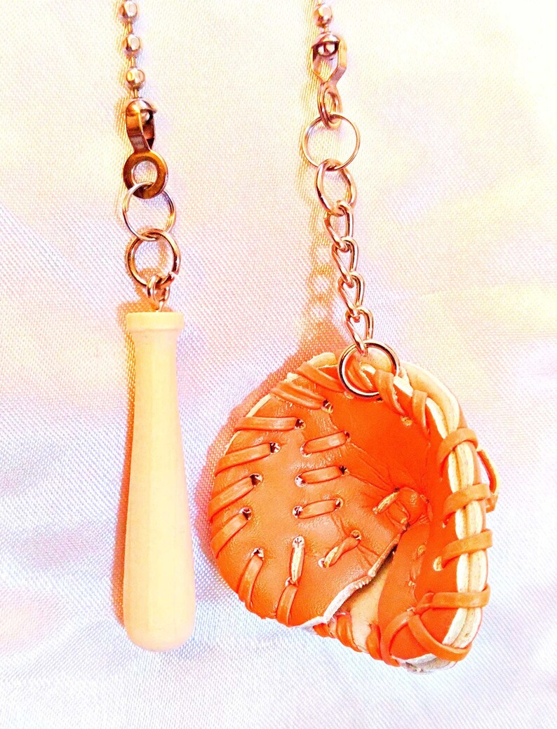 Baseball Bat Gloves Ball Sports Ceiling Fan Pull Chains - Thumbnail 2