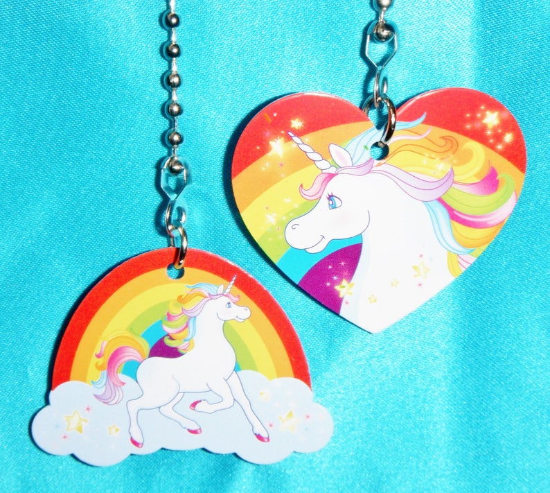 Set of Two Adorable Unicorn Heart Unicorn Ceiling Fan Etsy
