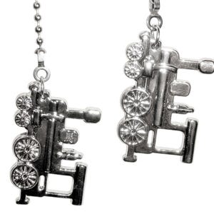 Set of Two - Adorable! Train Engine Metal Decoration - Free Shipping - Ceiling Fan Pull Chains  Great Gifts!!!