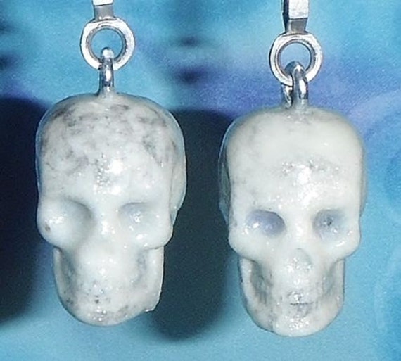 Set Of Two Skulls White Goth Death Ceiling Fan Light Pull Etsy