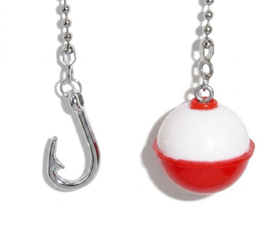 Set of Two - Fishing Hook and Bobber - Free Shipping - Ceiling Fan Pull ChainsGreat Gifts!!!  Great Gifts!!!