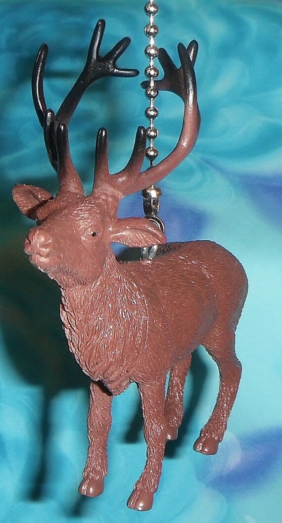 One Wild Elk Brown Deer Hunter Ceiling Fan Pull Chain One Wild Elk Brown Deer Hunter Ceiling, Deer Ceiling Fan Pull Chains