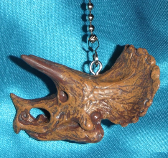 One Triceratops Dinosaur Skull Ceiling Fan Pull Chain Great Gifts
