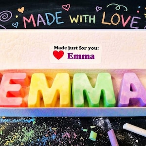 Personalized Name Chalk Set - Choose Your Design - Great Gift for Easter Valentines Birthday Christmas - Great Gifts!!!
