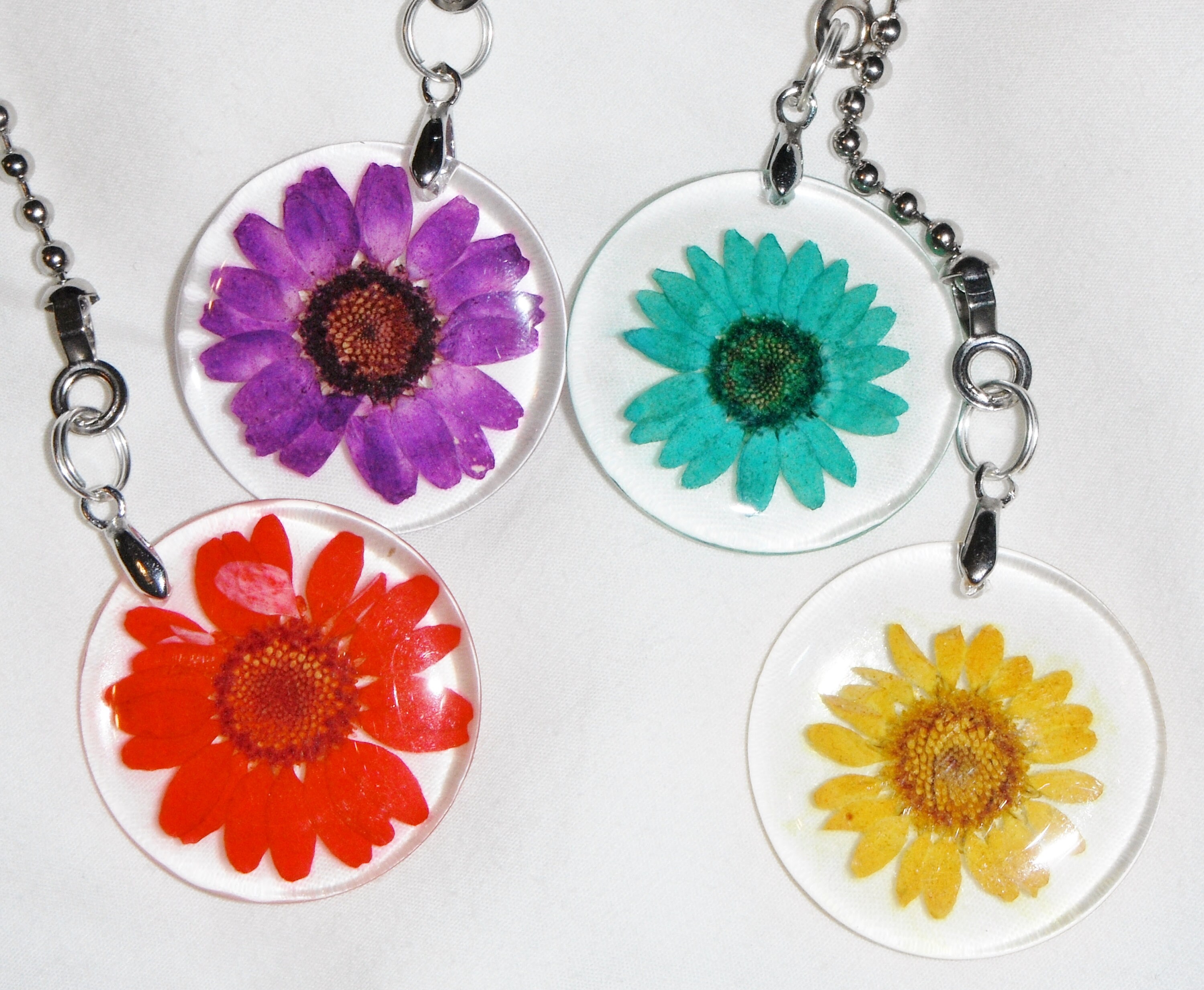 Set Of Two Adorable Flowers Purple Yellow Red Blue Pair Decorative Free Shipping Ceiling Fan Pull Chains Great Gifts