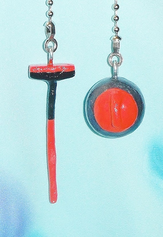 Set Of Two Curling Puck Broom Winter Sport Ceiling Fan Etsy
