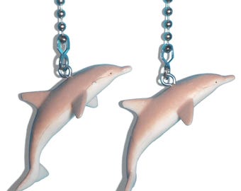 Set of Two ~ Dolphin Tan Sea Ocean ~ Ceiling Fan Pulls  Great Gifts!!!