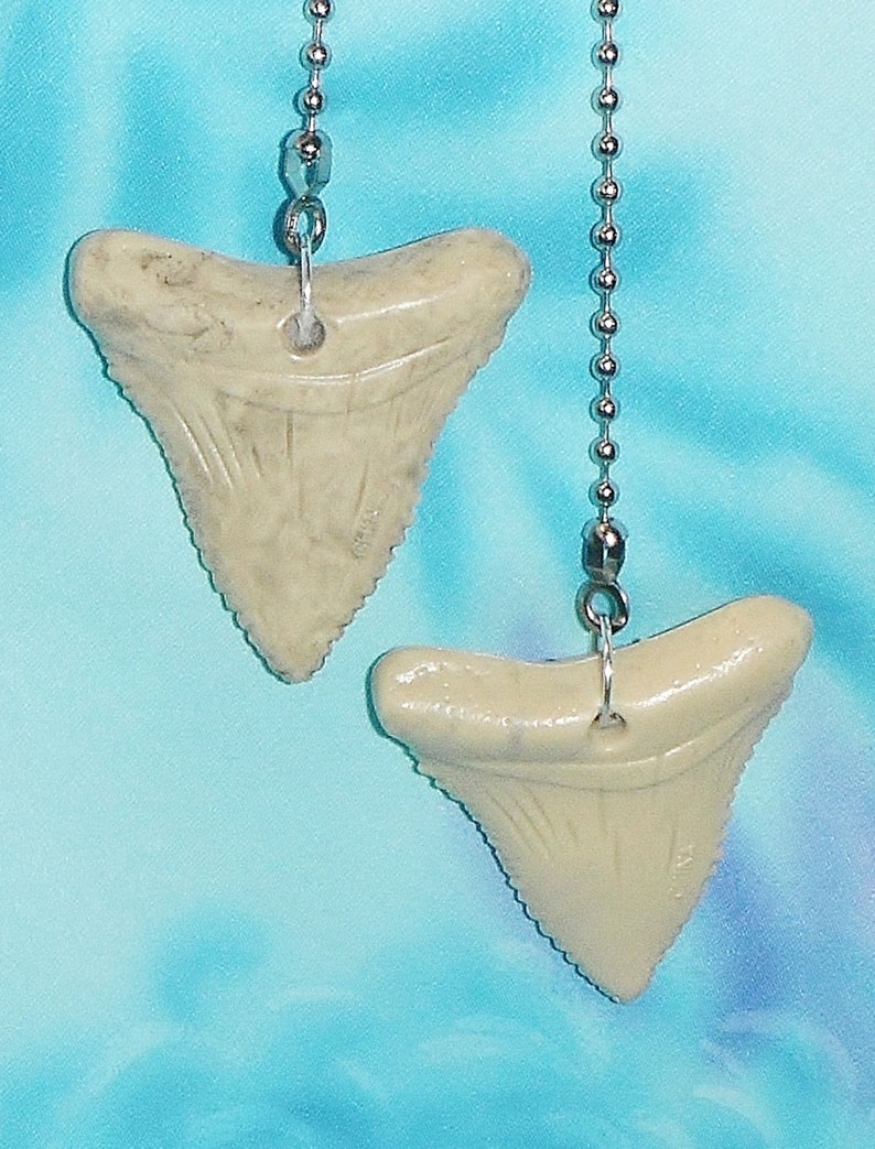 Set of Two Shark Teeth Tan PVC Ocean Sea Tooth Decorative - Etsy