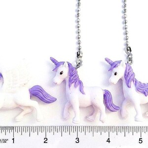 Purple Unicorn Ceiling Fan Pull Chains - Set of 2