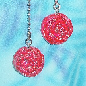 Set of Two - Beautiful Rose Flower - Free Shipping - Ceiling Fan Pull Chains  Great Gifts!!!