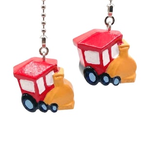 Set of Two ~ Cute! Choo Choo Train Transportation Resin ~ Ceiling Fan Pull Chains  Great Gifts!!!