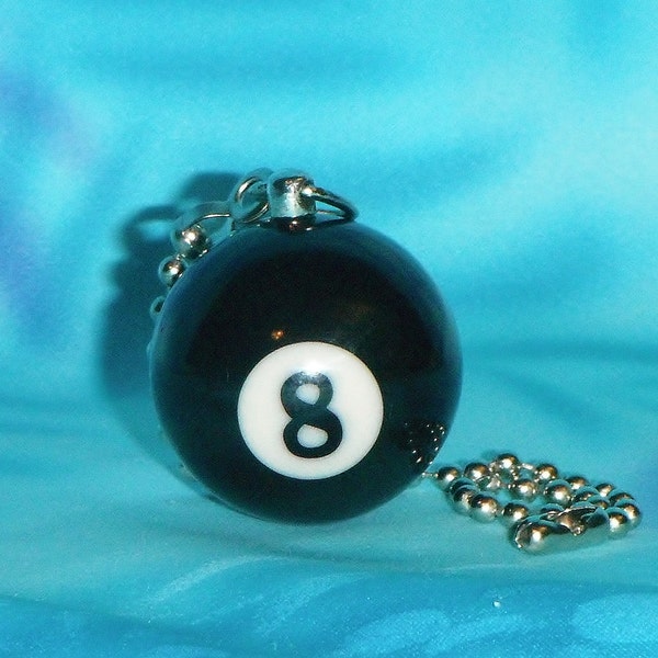 8 Ball Billiard Pool Table Rec Room Man Cave - Ceiling Fan Pull Chain - Great Gift!!!