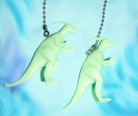 Set Of Two Dinosaurs Ceiling Fan Pull Chains Great Etsy