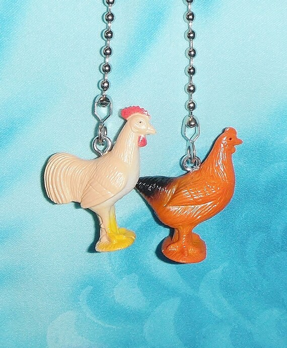 Set Of Two Rooster Hen Chicken Farm Animals Ceiling Fan Etsy