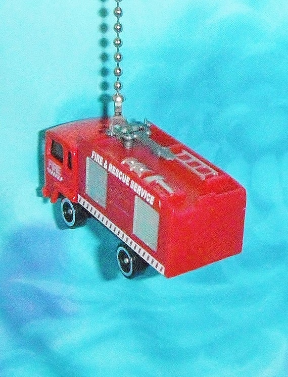 One Adorable Red Fire Truck Fireman Ceiling Fan Pull Etsy
