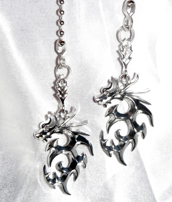 Set Of Two Fun Dragon Symbolic, Dragon Ceiling Fan Pull Out