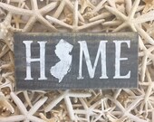 New Jersey HOME Sign New Jersey Art Coastal Decor Beach House Housewarming Gift Personalized Gift Shore Sign Cause Down The Shore