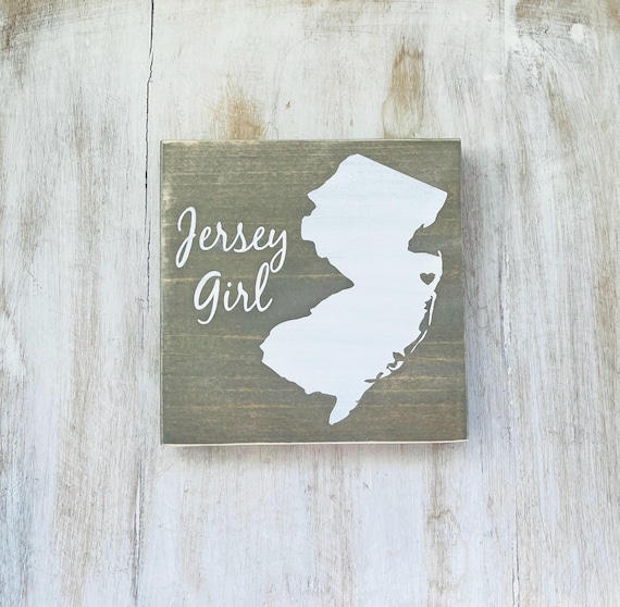Jersey Girl Wood Sign, Choose Your Custom Colors, New Jersey Home Decor, Beach House, Jersey Shore Gift