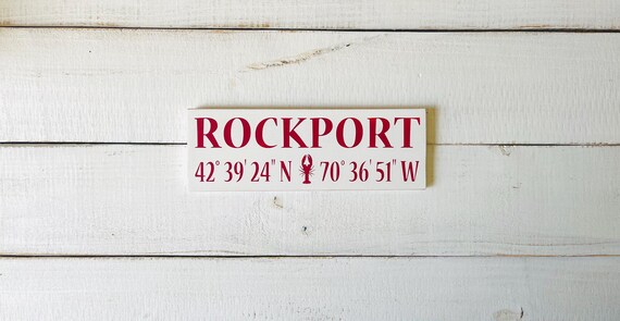 Custom Wood Town Sign, Sign With Latitude And Longitude Coordinates, Personalized Beach House Decor, Choose Your Center Design