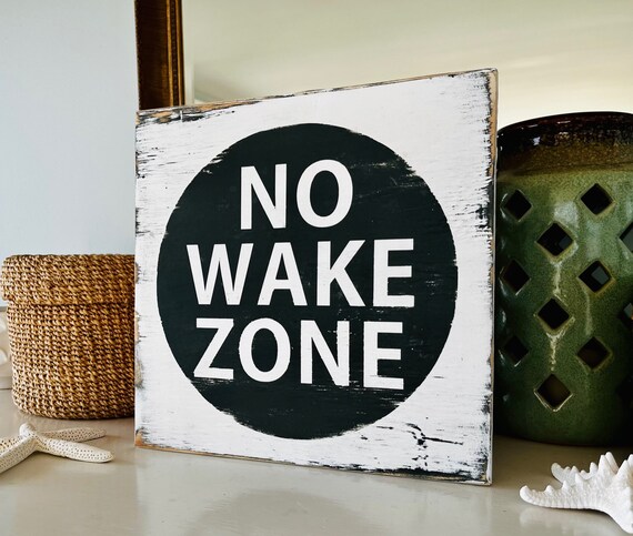 Large No Wake Zone Sign, Beach Baby Sign, Coastal Nursery, Surf Sign, Baby Boy, Baby Girl Coastal Nursery Art, Kids Room, Baby Shower, Water