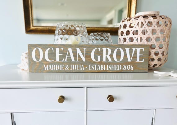 Custom Town Sign With Personalized Names And Established Date