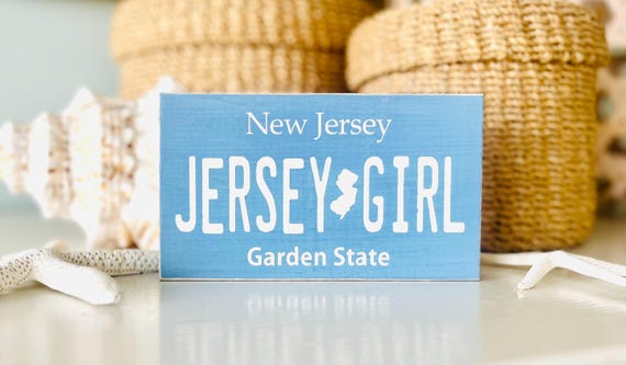 Jersey Girl Sign, New Jersey License Plate Sign, Jersey Shore, Parkway Sign, NJ Garden State, Bruce Springsteen, Cause Down The Shore, Beach