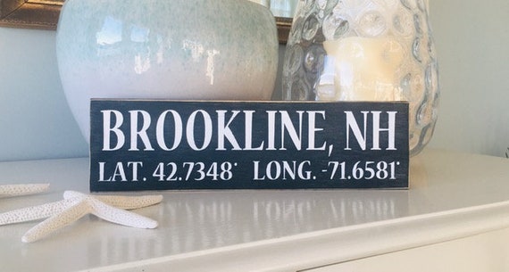 Coordinate Town, Custom Wood Sign, Personalized Latitude and Longitude Sign, State Sign, Nautical Art, Beach House Decor, Zip Code Sign