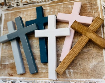 Customized Wood Wall Cross, Personalized Custom Baptism Cross, First Communion, Gift, Crucifix, Confirmation, Gift For Boy, Gift For Girl