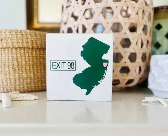 New Jersey Parkway Exit Sign, Wood Exit Sign, Garden State Parkway Sign, Down The Shore, New Jersey Exit, Jersey Shore, Jersey Girl, Exit 98