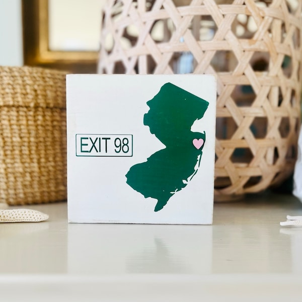 New Jersey Parkway Exit Sign, Wood Exit Sign, Garden State Parkway Sign, Down The Shore, New Jersey Exit, Jersey Shore, Jersey Girl, Exit 98