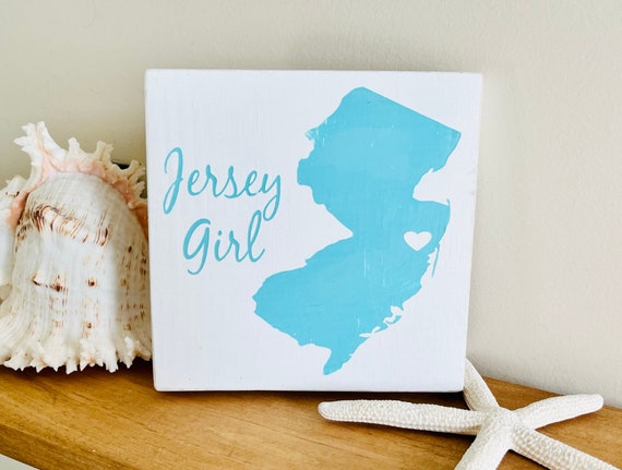 Jersey Girl Wood Sign, Down The Shore, Gift For Her, Mom, Bruce Springsteen, Born To Run, New Jersey, Parkway Exit, Jersey Shore Gift, Map