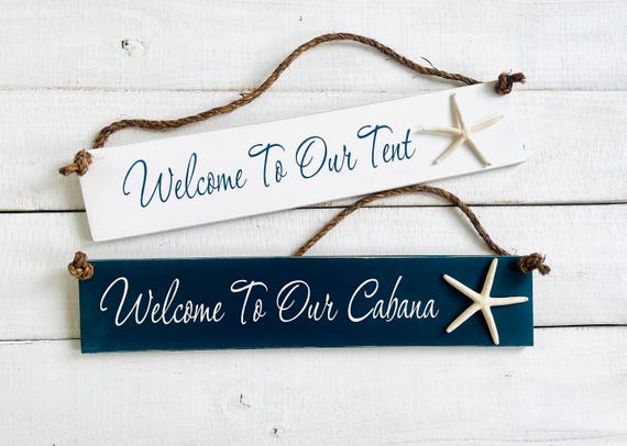 Custom Beachy Welcome Sign, Wood Beach Sign, Ocean Grove Tent City, Shore House, Beach House, New Jersey, Florida, Cabana Sign, Jersey Shore