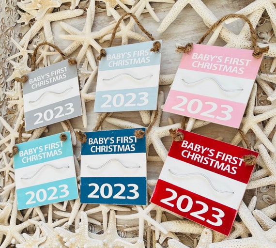 2023 Beach Badge Ornament, New Jersey Wood Beach Tag, Down The Shore, Baby's First Christmas Ornament, Coastal Christmas, Beach Jersey Girl