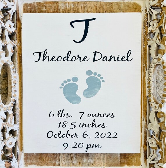 Custom Baby Sign, Personalized Gift For New Baby, Baby Nursery Wall Art, Baptism Gift, Nursery Art, Gift For Baby Girl, Gift For Boy, Beach