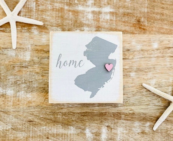 New Jersey Wood Town Sign, Custom State Sign, Jersey Shore Towns, Beach House, Cause Down the Shore Everything's Alright, NJ Art, Dorm Room