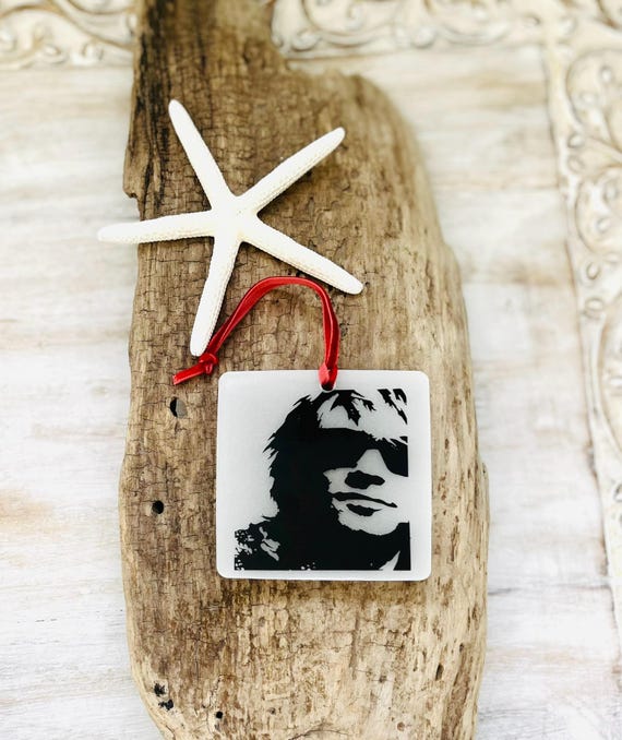 Bon Jovi Christmas Tree Ornament, Jon Bon Jovi, Living On A Prayer, Forever Tour, Down The Shore, New Jersey, Jersey Shore, Handmade Coastal