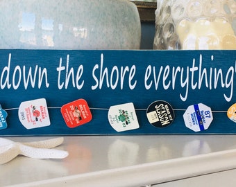 Custom Beach Badge Display, Beach Tag Display, Beach Badge Holder, Beach Tag Holder, New Jersey, Cause Down The Shore Everything's Alright