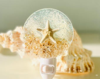 Starfish Night Light, Beach House Gift, Nursery Decor, Nautical