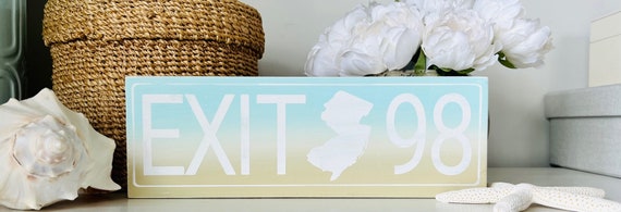 New Jersey Parkway Exit Sign ~ NJ Street Sign ~ Down The Shore ~ New Jersey Map ~ New Jersey Shore ~ Jersey Girl ~ Garden State NJ Gift