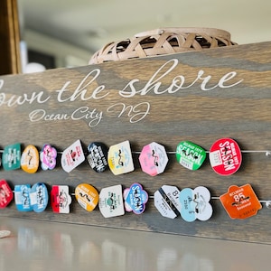 Beach Badge Holder Sign, Beach Badge Display, Beach Tag Display, Beach Tag Holder, New Jersey Town,  Down The Shore Everything&#39;s Alright