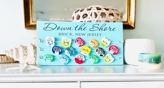 Custom Beach Badge Display, Personalized Beach Tag Holder, Badge Badge Holder, Beach Tag Display, Jersey Shore Town, Cape May, LBI, Belmar
