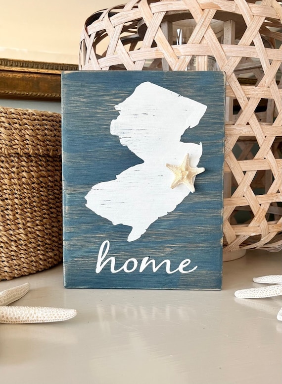 New Jersey Wood Sign, Custom New Jersey Art, NJ, Jersey Shore Art, Jersey Girl, Cause Down The Shore Everything's Alright, Ready To Ship!