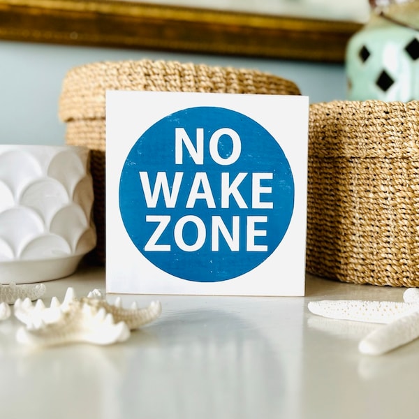 No Wake Zone Sign, Wood Beach Sign, Baby Boy, Little Surfer, Stay Wild Ocean Child, Kids Bedroom, Baby Shower Gift, Beach Baby, Nautical, NJ