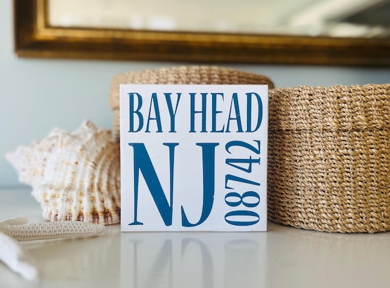 State, Town and Zip Code Sign, Custom Colors, Personalized Home Decor, Housewarming Gift